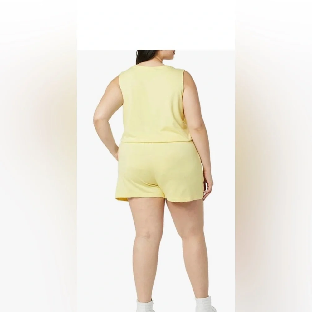 Amazon Essentials Women's Light Yellow Romper - Picture 5 of 6